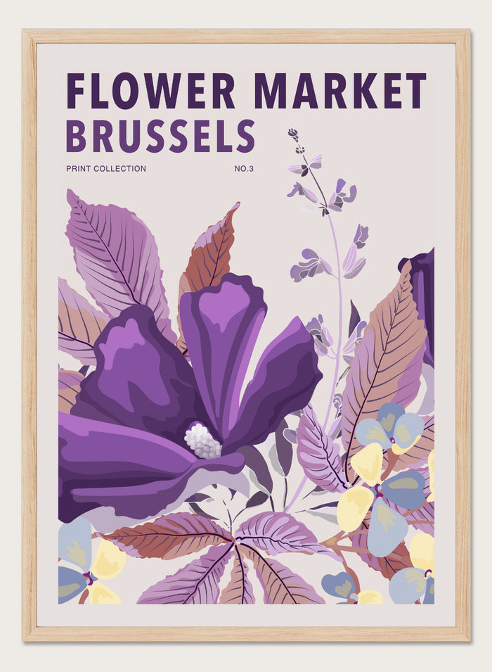 Flower Market Brussels Art Print
