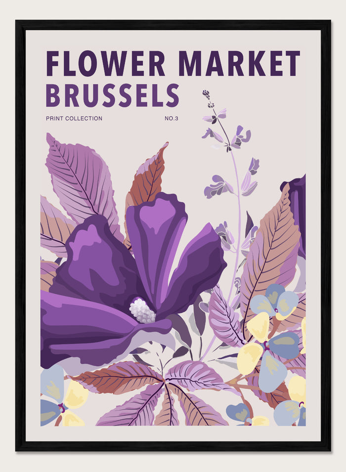 Flower Market Brussels Art Print