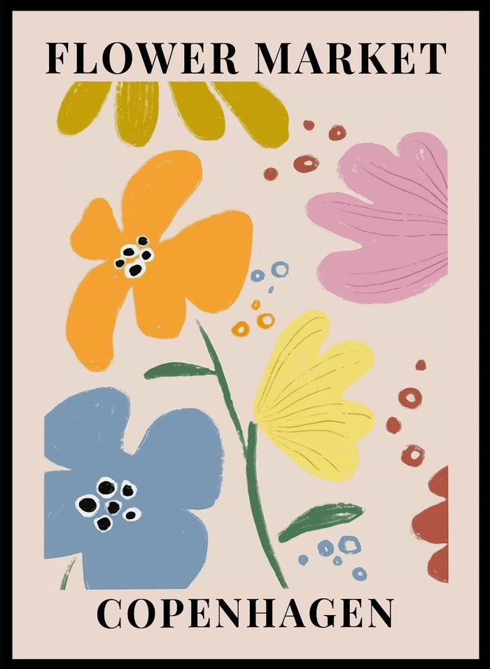 Flower Market Copenhagen Art Print_Sugar & Canvas
