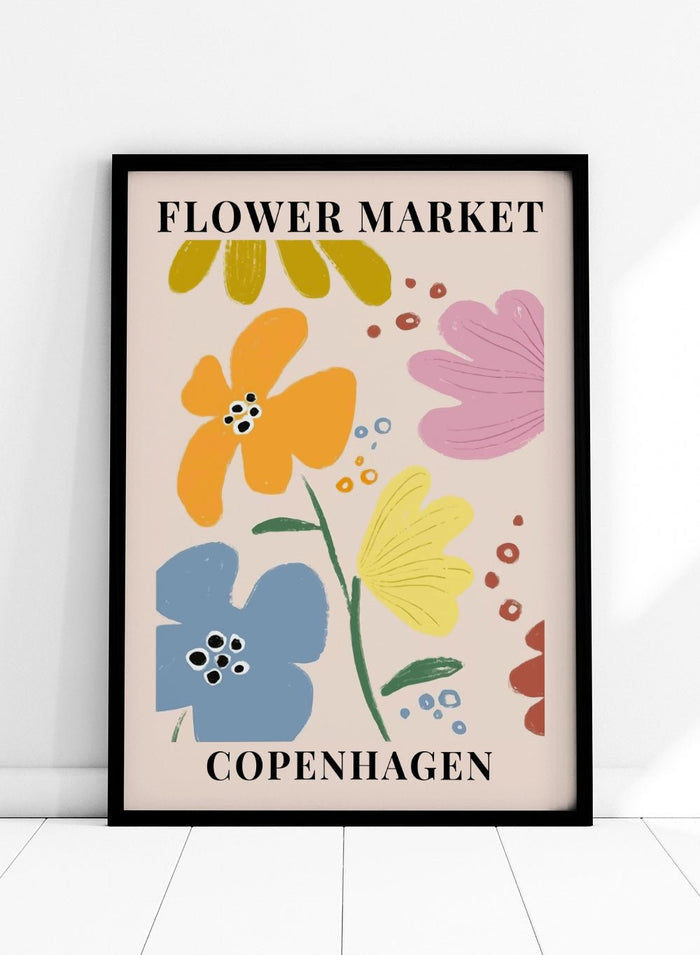 Flower Market Copenhagen Art Print_Sugar & Canvas