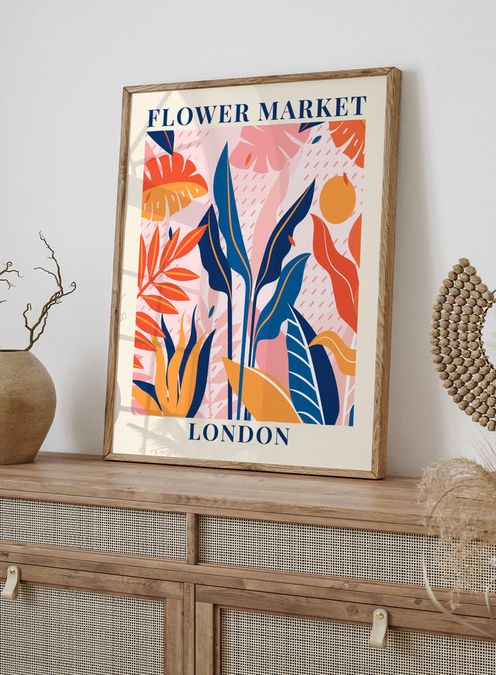 Flower Market London Art Print