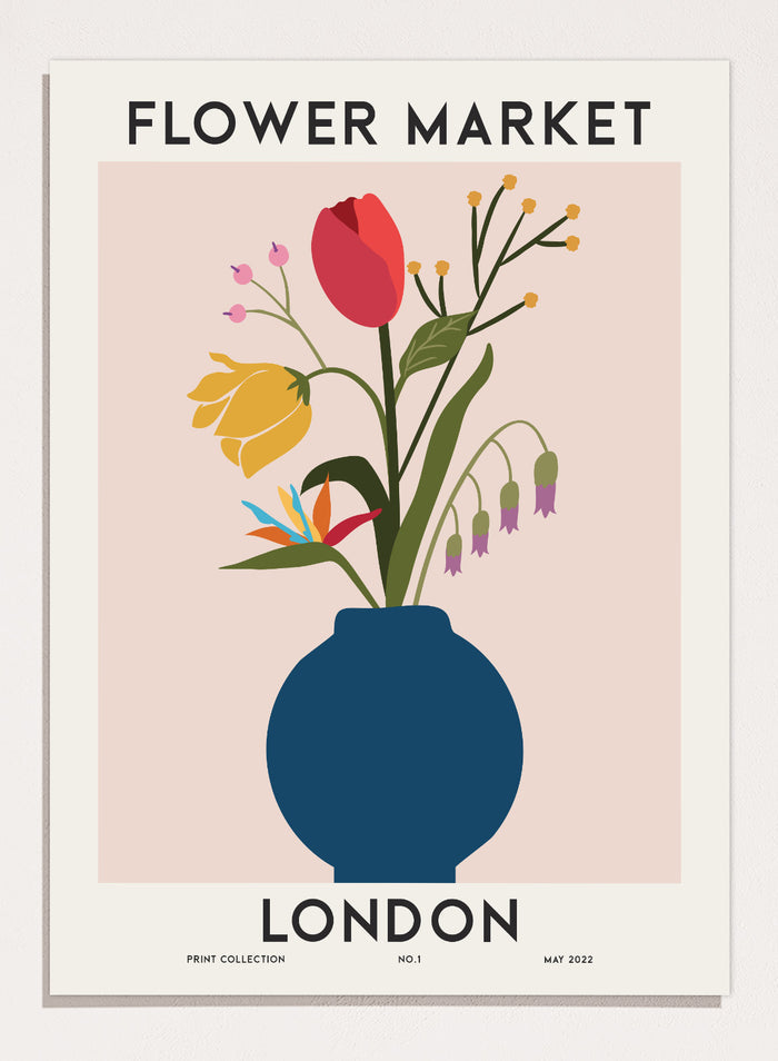 Flower Market London Art Print