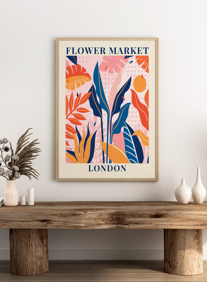 Flower Market London Art Print