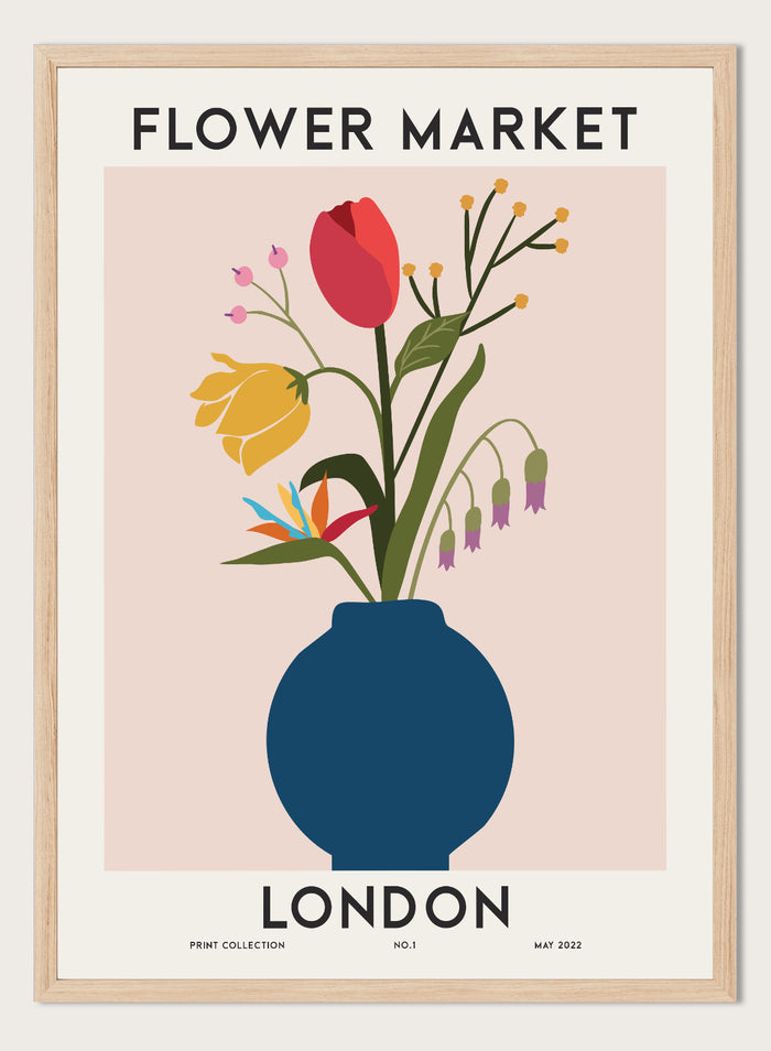 Flower Market London Art Print