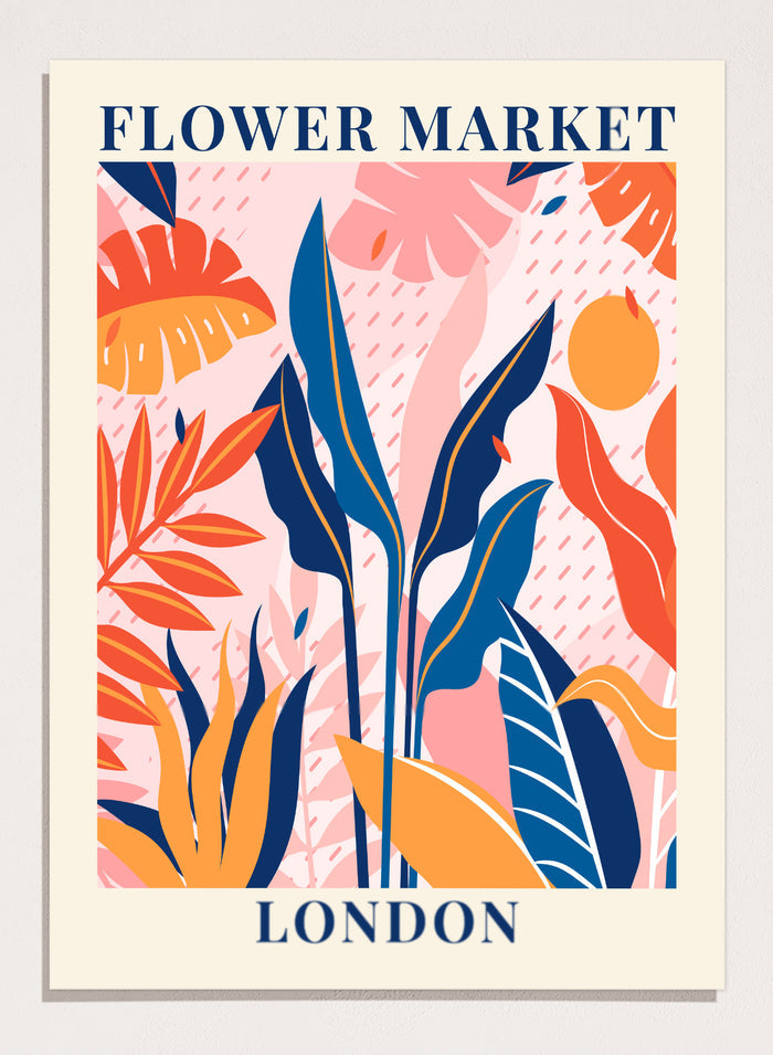 Flower Market London Art Print