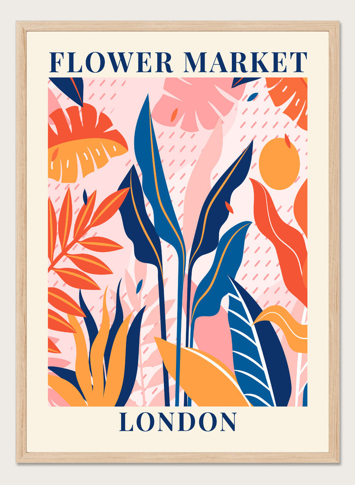 Flower Market London Art Print