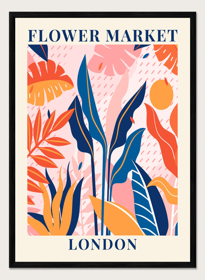 Flower Market London Art Print
