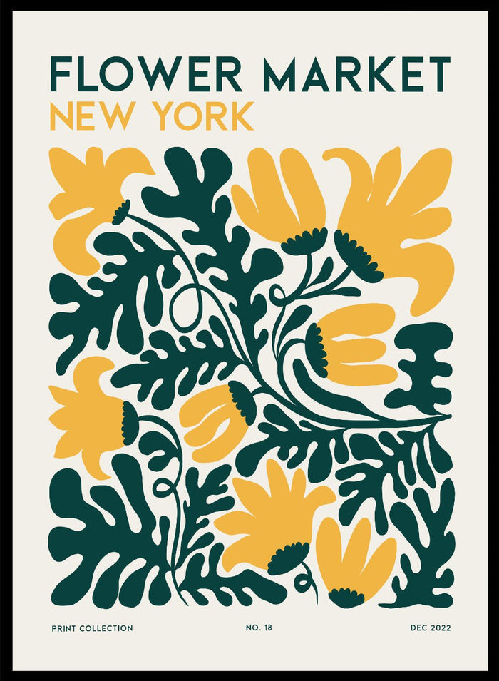 Flower Market New York Abstract Art Print FM107_Sugar & Canvas