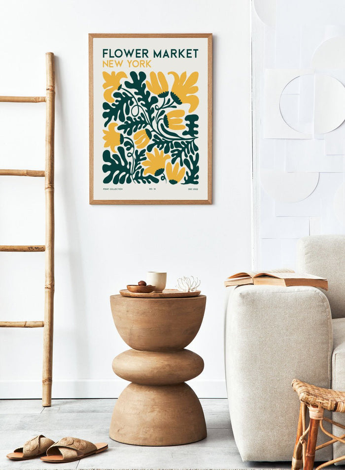 Flower Market New York Abstract Art Print FM107_Sugar & Canvas