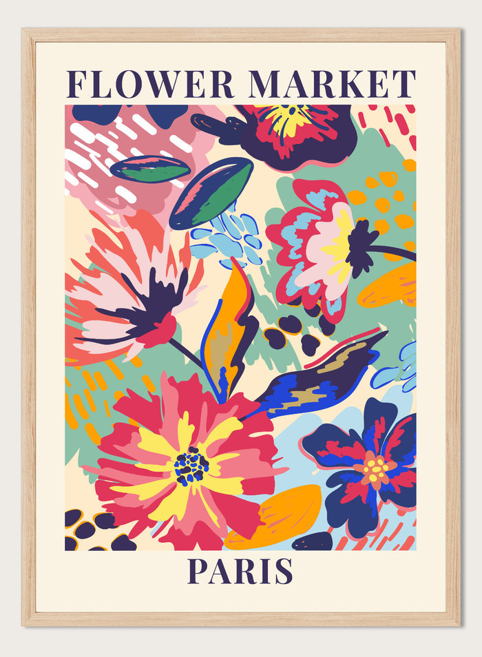 Flower Market Paris Art Print