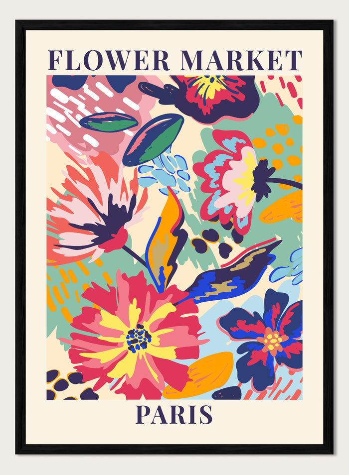 Flower Market Paris Art Print