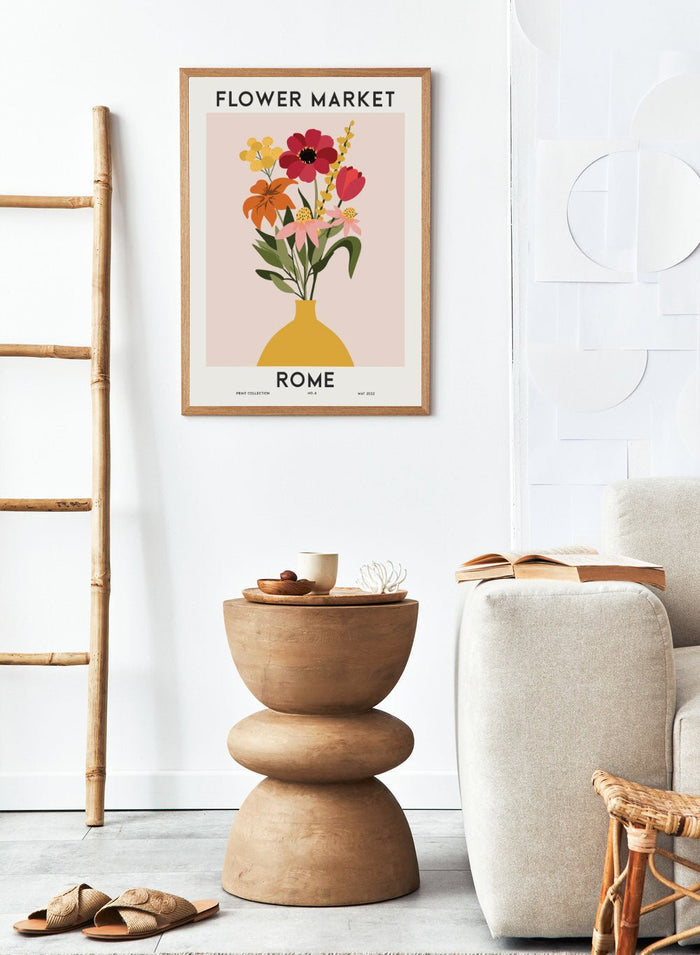Flower Market Rome Art Print_Sugar & Canvas