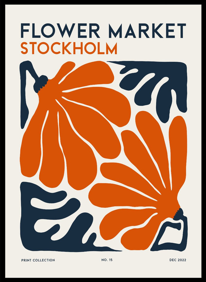 Flower Market Stockholm Abstract Art Print FM104_Sugar & Canvas