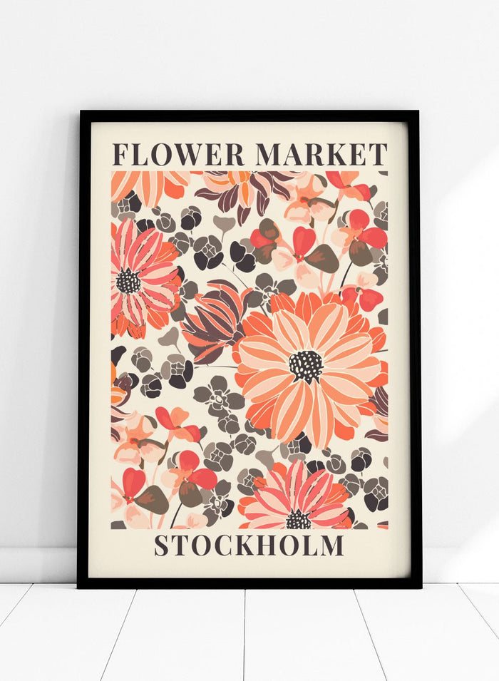 Flower Market Stockholm Art Print_Sugar & Canvas