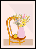 'Flower Vase on Chair' Aesthetic Art Print_Sugar & Canvas_Sugar & Canvas