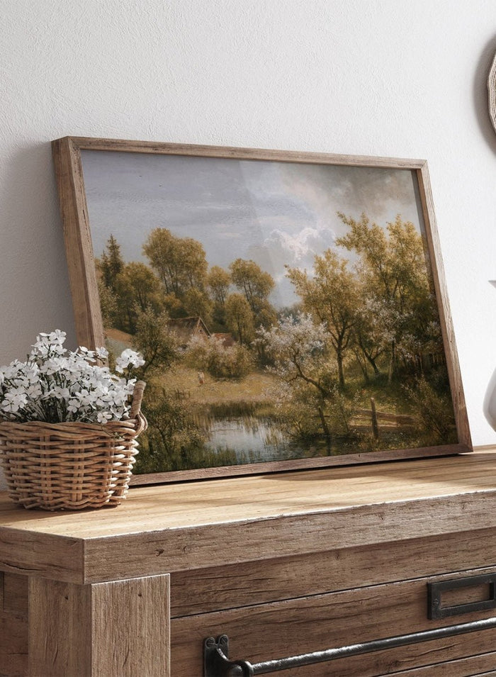 "Flowering fruit trees near Loschwitz" Art Print_Sugar & Canvas_Eduard Leonhardi