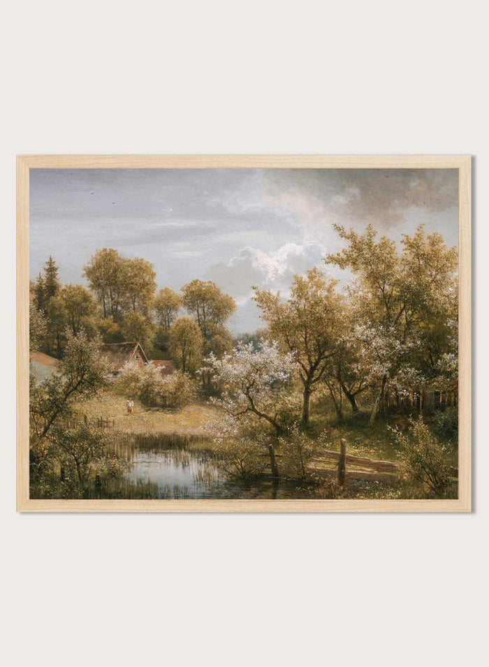 "Flowering fruit trees near Loschwitz" Art Print_Sugar & Canvas_Eduard Leonhardi