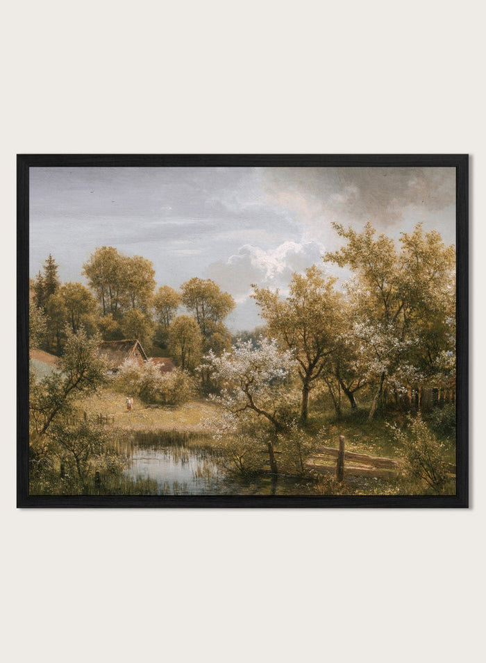 "Flowering fruit trees near Loschwitz" Art Print_Sugar & Canvas_Eduard Leonhardi