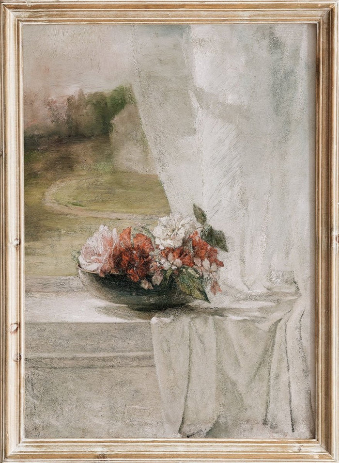 "Flowers on a Window Ledge" Art Print_Sugar & Canvas_John La Farge
