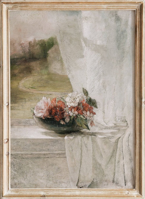 "Flowers on a Window Ledge" Art Print_Sugar & Canvas_John La Farge