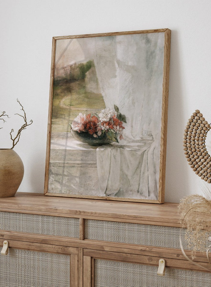 "Flowers on a Window Ledge" Art Print_Sugar & Canvas_John La Farge