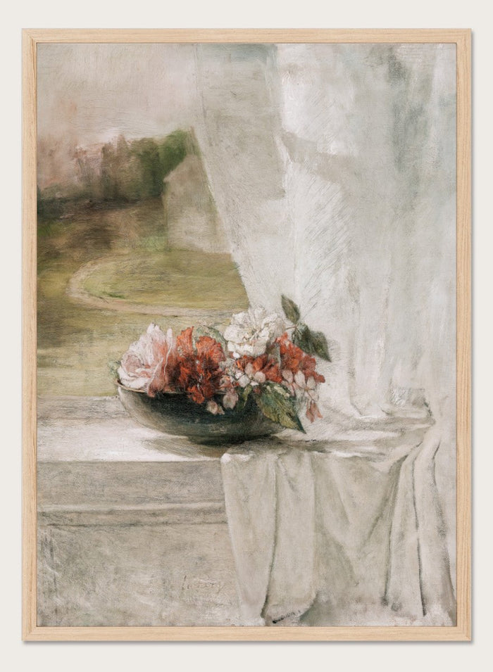 "Flowers on a Window Ledge" Art Print_Sugar & Canvas_John La Farge