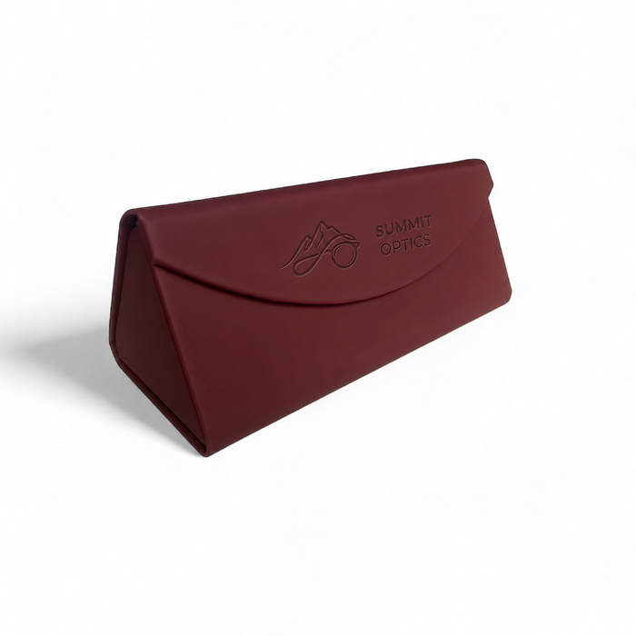 Foldable Sunglasses Case - Wine Red