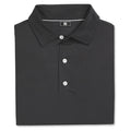 FootJoy Athletic Fit Tonal Dot Lisle Golf Polo Previous Season Style Black - 26 Men