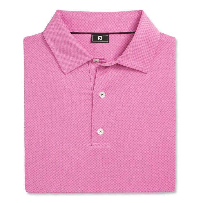 FootJoy Athletic Fit Tonal Dot Lisle Golf Polo Previous Season Style Pink - 26 Men