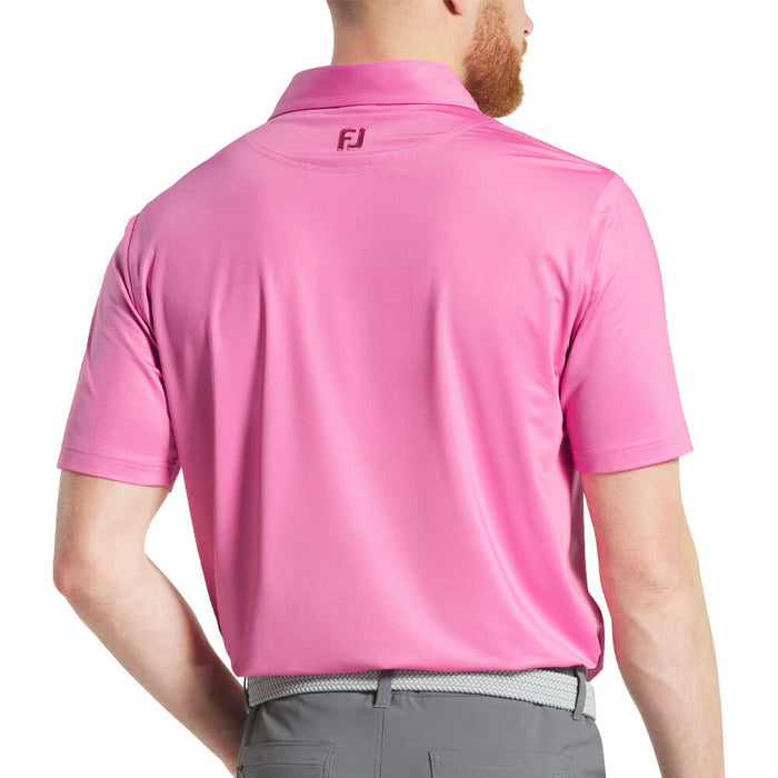 FootJoy Athletic Fit Tonal Dot Lisle Golf Polo Previous Season Style Pink - 26 Men