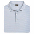 FootJoy Heather Stripe Pique Golf Polo Previous Season Style Coastal Blue/Heather Chambray/White - 26 Men