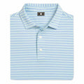 FootJoy Heather Stripe Pique Golf Polo Previous Season Style Heather Blue Reef/Heather Sea Glass/Deep Reef - 26 Men