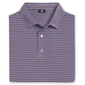 FootJoy Horizon Stripe Lisle Golf Polo Previous Season Style White/Black/Vivid Violet/Pink Pop - 26 Men