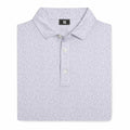 FootJoy Linework Floral Lisle Golf Polo White/Lavender Aura/Mint Julep - SF26 Men