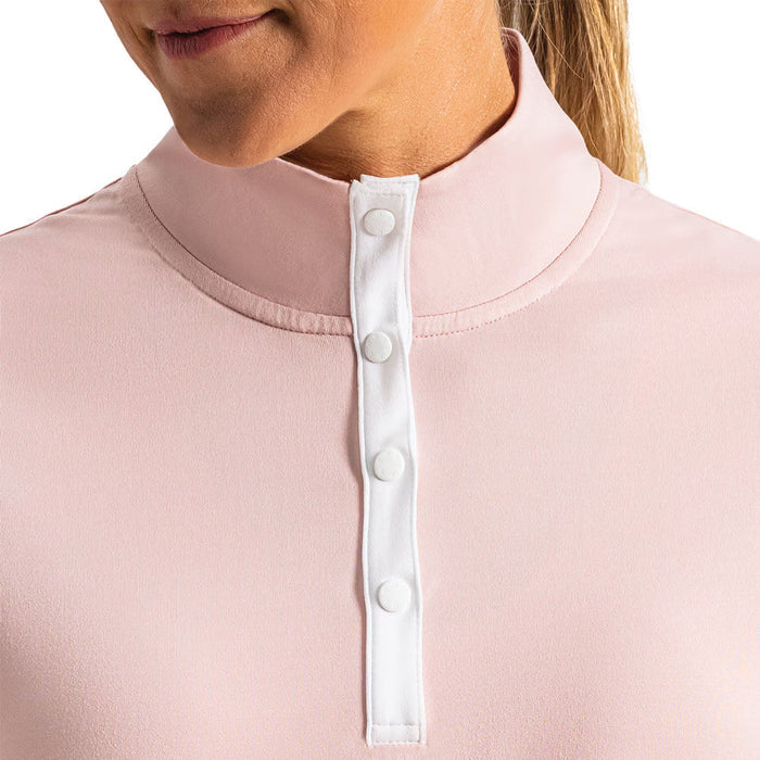 FootJoy Mock Snap Sleeveless Golf T-Shirt Chalk Pink - SF26 Women
