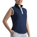 FootJoy Mock Snap Sleeveless Golf T-Shirt Navy - SF26 Women