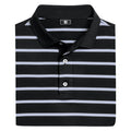 FootJoy Open Stripe Golf Polo Previous Season Style Black/White/Vivid Violet - 26 Men