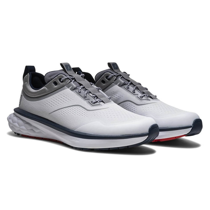 FootJoy Quantum Spikeless Golf Shoes White/Navy/Red - 26 Men