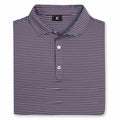 FootJoy Smooth Stripe Lisle Golf Polo Previous Season Style Slate/Nantucket/White - 26 Men