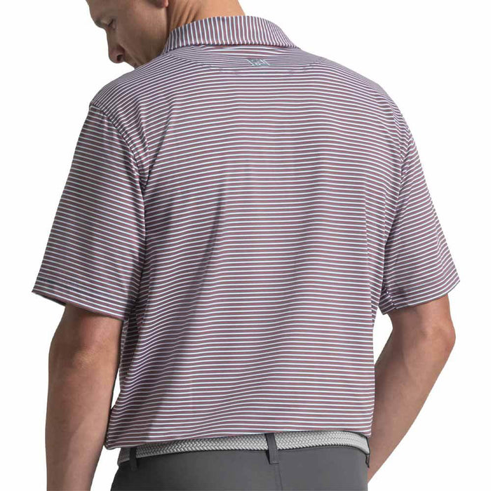 FootJoy Smooth Stripe Lisle Golf Polo Previous Season Style Slate/Nantucket/White - 26 Men