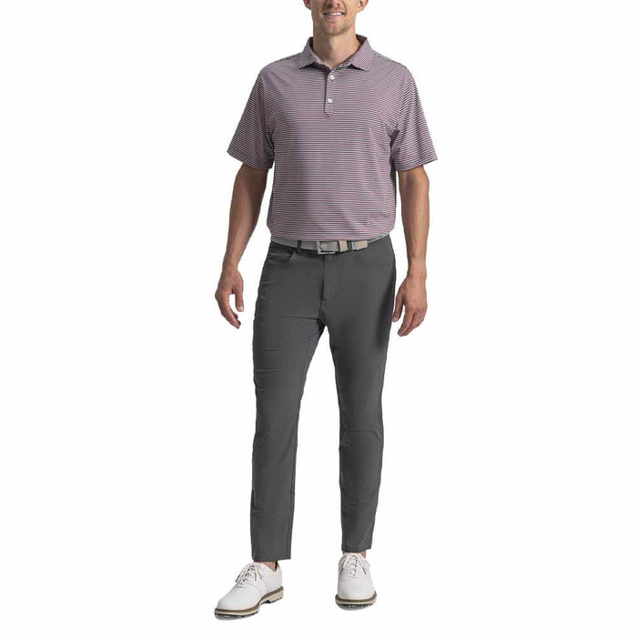 FootJoy Smooth Stripe Lisle Golf Polo Previous Season Style Slate/Nantucket/White - 26 Men