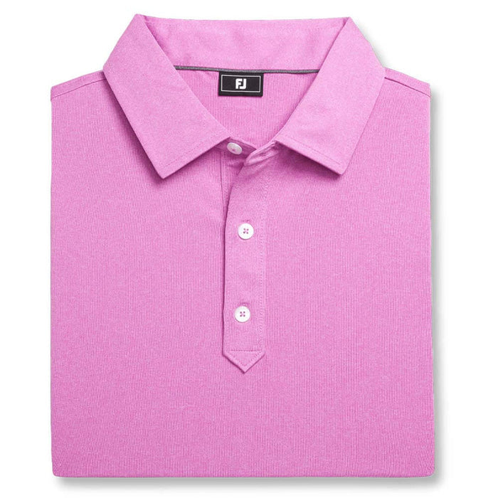 FootJoy Solid Lisle Golf Polo Previous Season Style Heather Pink - 26 Men