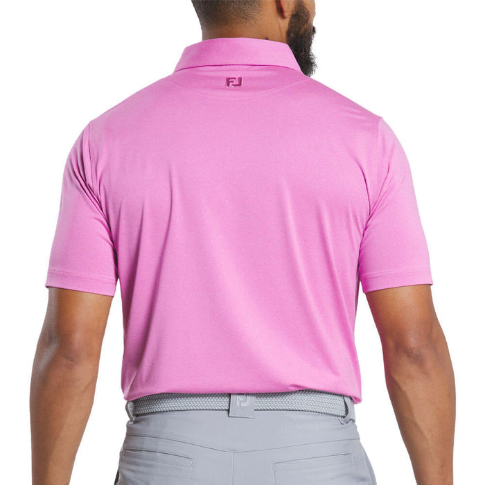 FootJoy Solid Lisle Golf Polo Previous Season Style Heather Pink - 26 Men
