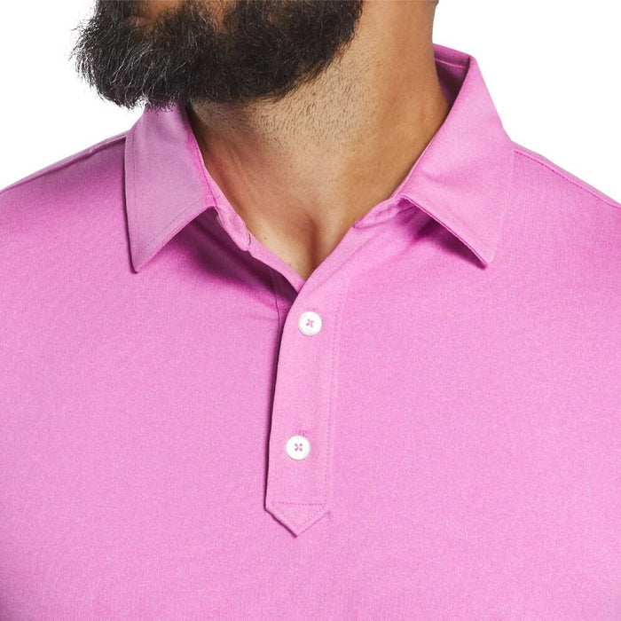 FootJoy Solid Lisle Golf Polo Previous Season Style Heather Pink - 26 Men