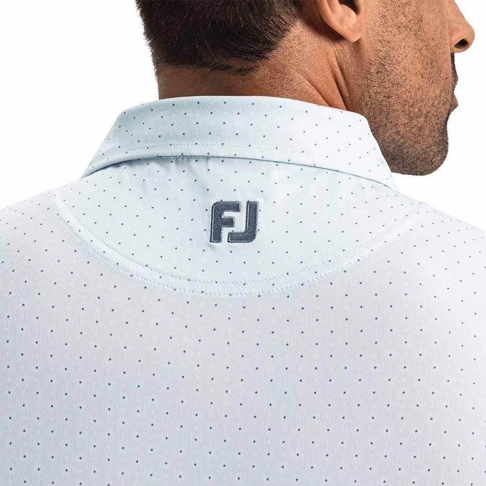 FootJoy Spark Geo Lisle Golf Polo Mint Julep/White/Windward Blue - SF26 Men