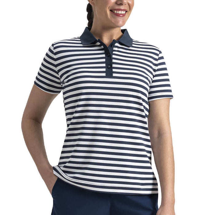 FootJoy Stripe Golf Polo Navy/White - SF26 Women