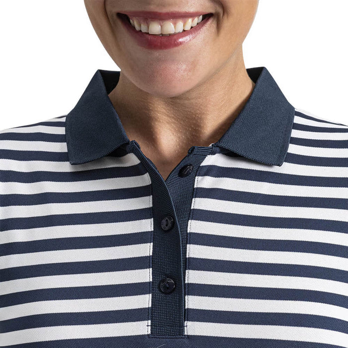 FootJoy Stripe Golf Polo Navy/White - SF26 Women