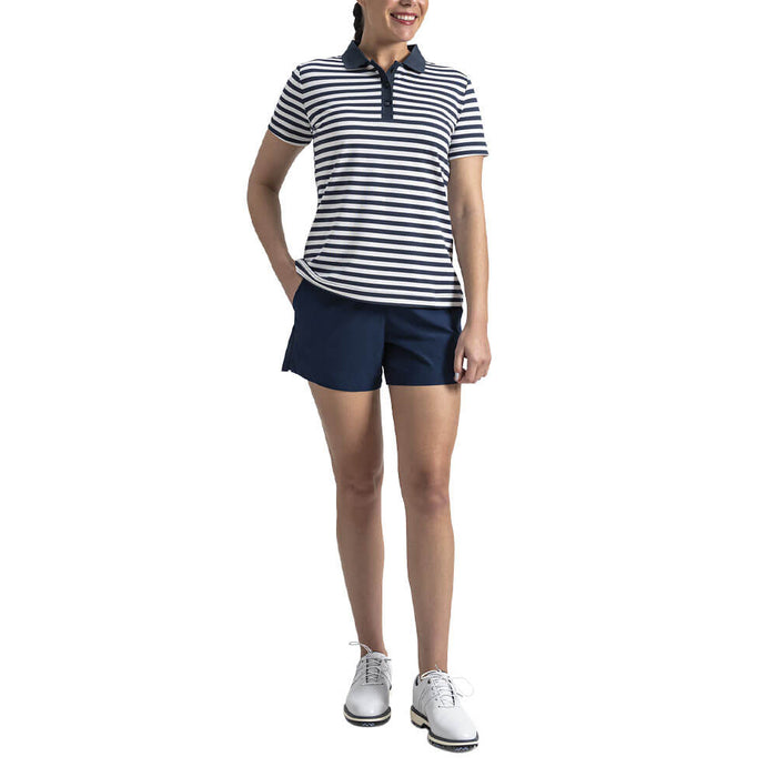 FootJoy Stripe Golf Polo Navy/White - SF26 Women
