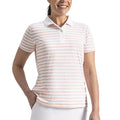 FootJoy Stripe Golf Polo White/Chalk Pink - SF26 Women