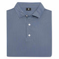 FootJoy Tee Time Print Lisle Golf Polo Navy/Light Blue - SF26 Men